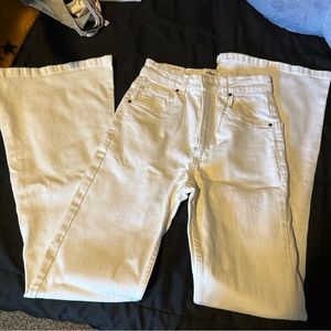 Size 2 Cotton-on White flare high waisted jeans